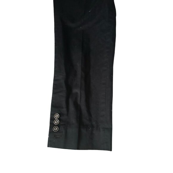 WHITE HOUSE BLACK MARKET WHBM Black Dress Button Detailed Crop Pants Size 4 - Picture 2 of 7